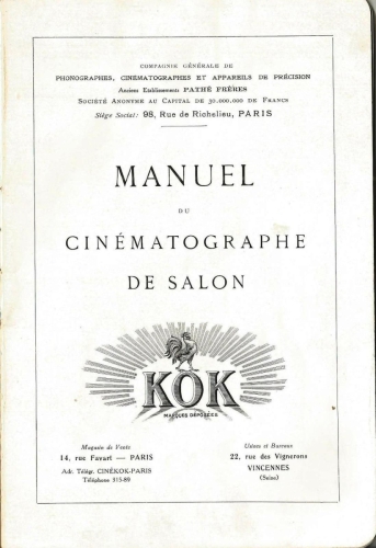 Manual del Cinematógrafo de Salón