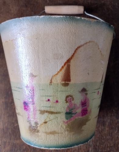 Cubo de fibra pintado