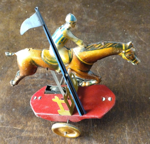 Caballo de carreras, de cuerda