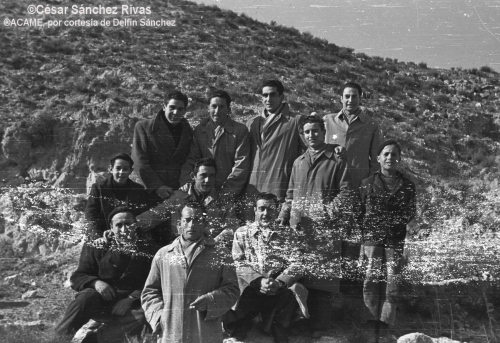 1954-Grupo-de-amigos-yendo-a-Zarza-para-la-fiesta-de-La-Candelaria