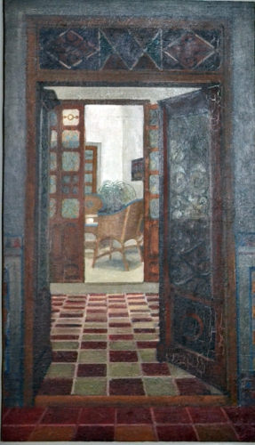 Entrada al patio de Santa Cruz (1980)   40 x  20 cm.