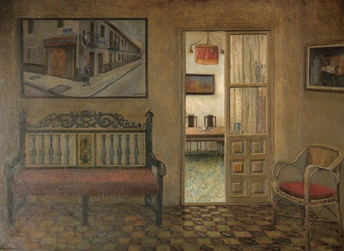 Interior del comedor (1980)   73 x  100 cm.