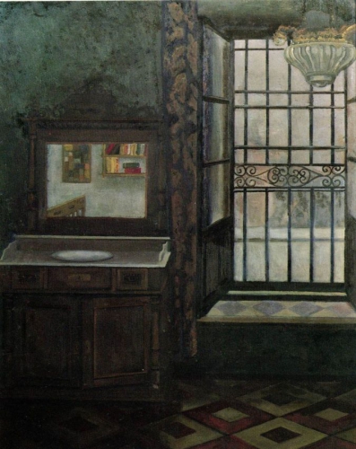 Interior del lavabo (1984)  60 x  50 cm.