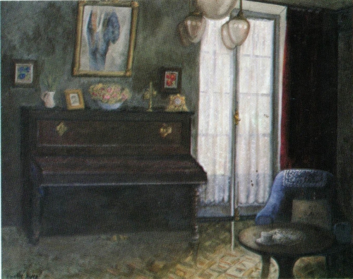 Interior del piano (1983)  50 x  60 cm.