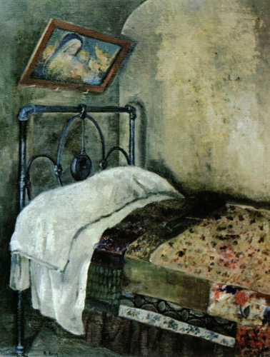 La cama de la tía Cascabela (1972)  71 x  55 cm.