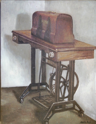 Máquina de coser (1980)  45 x  35 cm.