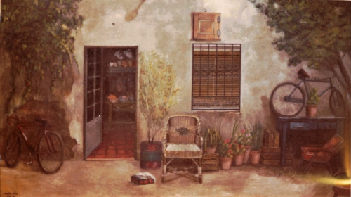 Patio de Santa Cruz con bicicletas (1988)