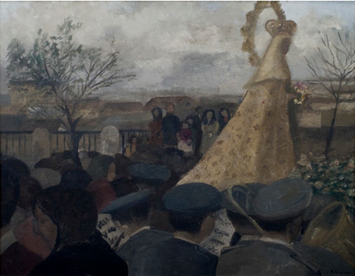 Virgen del Rosario (1960)  72.5 x  94 cm.